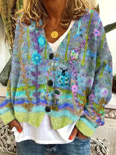 R&B | Retro Herbstcardigan für Damen