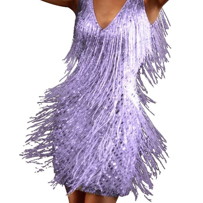 Sprudelnde Quasten Kleid