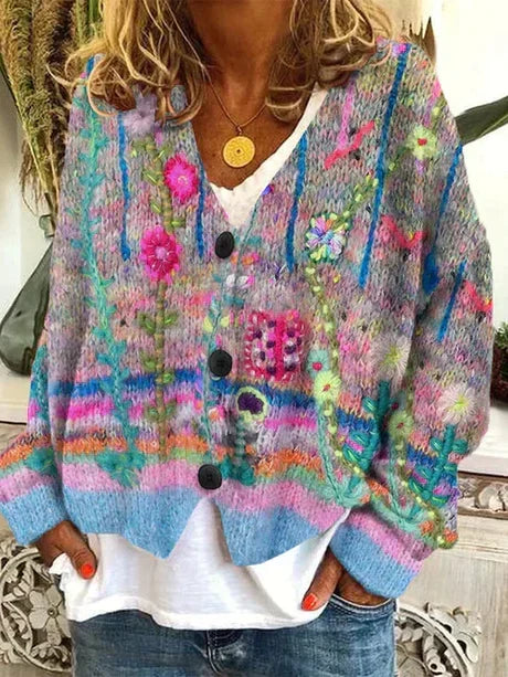 R&B | Retro Herbstcardigan für Damen