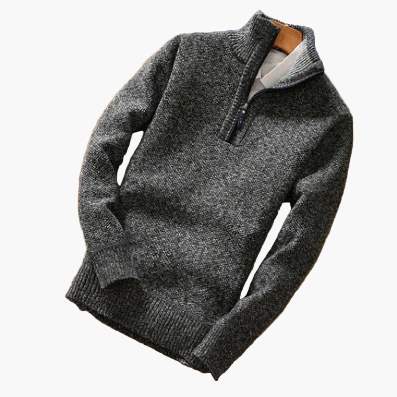 R&B | Strickpullover mit Reißverschluss - Moderner Freizeitstil für Alltag und Büro