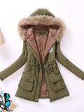 EB | Damen Parkajacke mit Kapuze und Fleecefutter mit Taschen