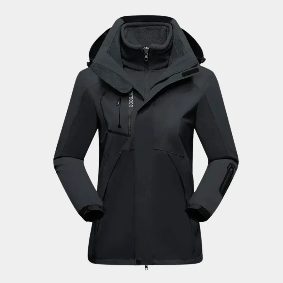 R&B | Outdoor-Jacke Wasserabweisend Schale Fleece Innenfutter 2-in-1 Design