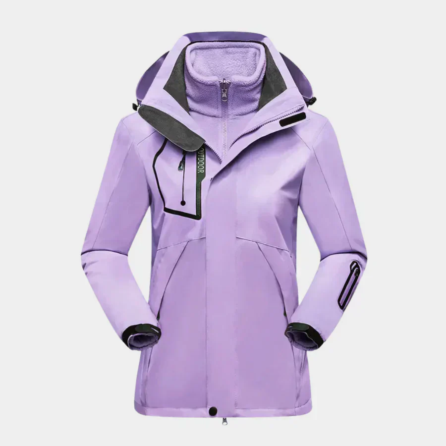 R&B | Outdoor-Jacke Wasserabweisend Schale Fleece Innenfutter 2-in-1 Design