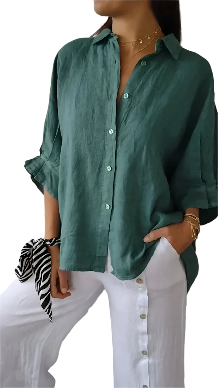R&B | Damen Bluse Unifarben – Leicht & Sommerlich