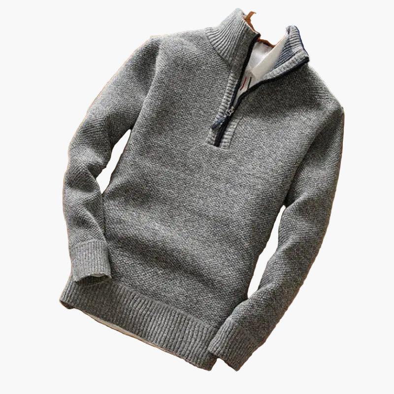 R&B | Strickpullover mit Reißverschluss - Moderner Freizeitstil für Alltag und Büro
