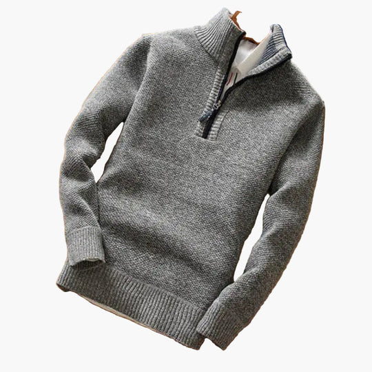 R&B | Strickpullover mit Reißverschluss - Moderner Freizeitstil für Alltag und Büro