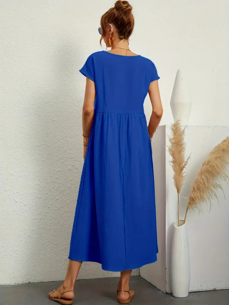 R&B | Raffinierte Leinen Sommerkleid mit Praktischen Taschen