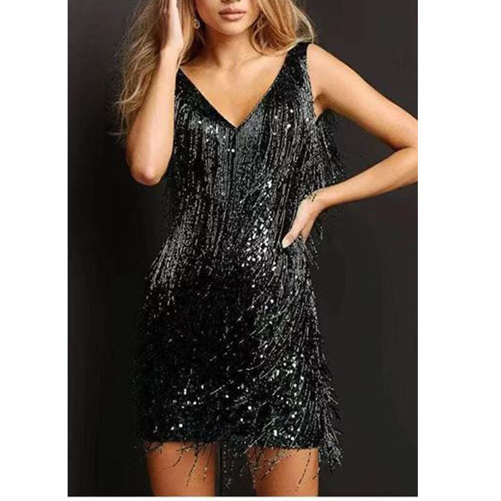 Sprudelnde Quasten Kleid