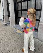 R&B | Gestreifter Schicker Strickcardigan
