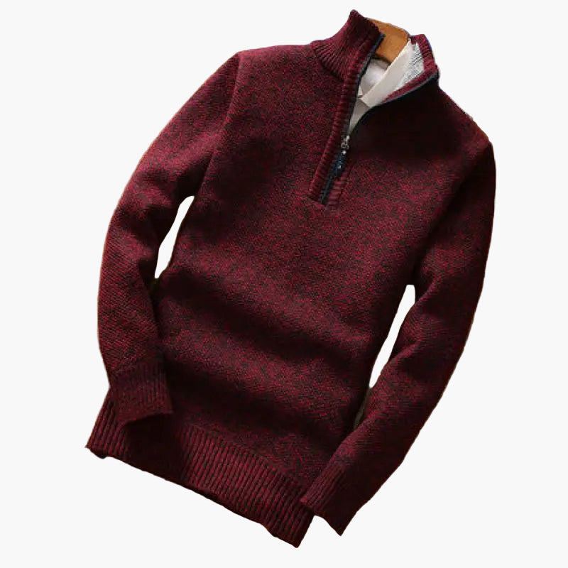 R&B | Strickpullover mit Reißverschluss - Moderner Freizeitstil für Alltag und Büro