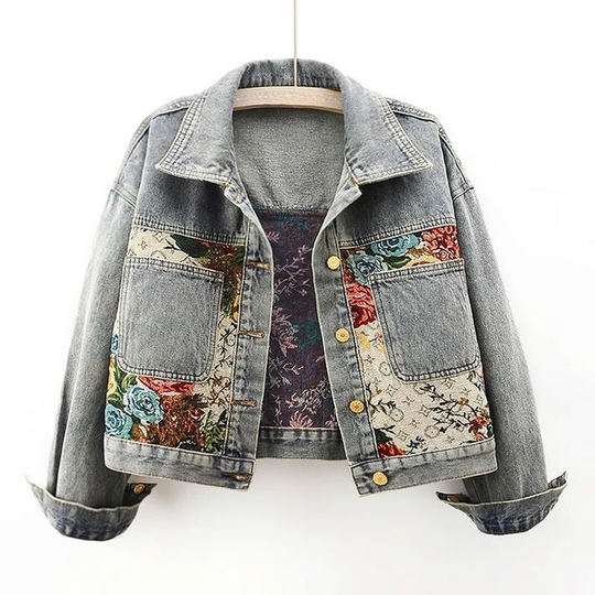 R&B | Jeansjacke mit Blumen