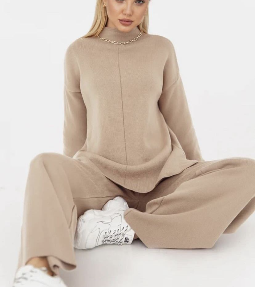 R&B | Übergröße Damen Loungewear Satz mit Weitem Bein
