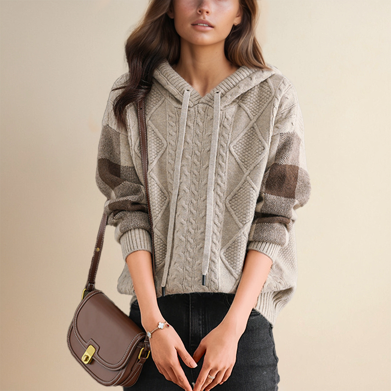 R&B | Strickpullover mit Kabelmuster Weich und Warm Perfekt für Herbst und Winter