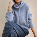 R&B | Lässiger Strickpullover mit Kapuze