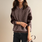 R&B | Strickpullover mit Kabelmuster Weich und Warm Perfekt für Herbst und Winter