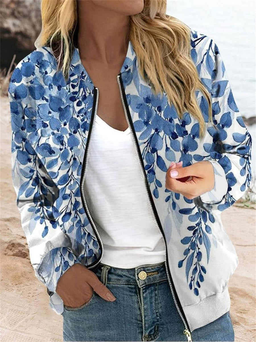 R&B | Damen Blumen Bomberjacke