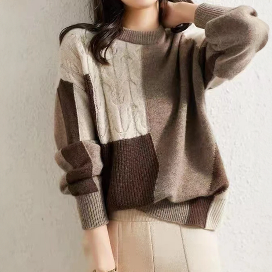 R&B | Bequemer Langarm Rundhals Pullover