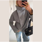 R&B | Wollmischung Jacke mit Hohem Kragen und Knöpfen
