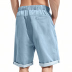 R&B | Kurze Hose aus schwerem gewaschenem Baumwolldenim