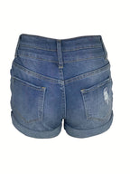R&B | Gerippte Jeansshorts für Frühling/Sommer