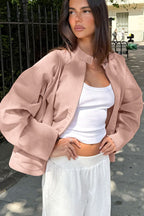 R&B | Stylische Wildlederjacke mit Stehkragen und Langen Ärmeln