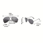 R&B | Klassische Aviator-Sonnenbrille mit Goldenem Rahmen für Damen