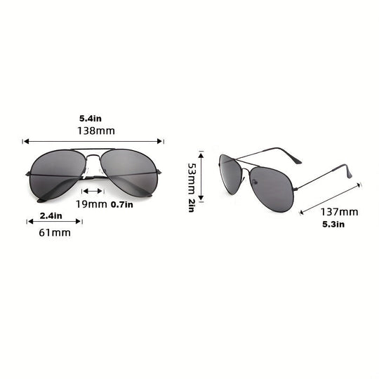 R&B | Klassische Aviator-Sonnenbrille mit Goldenem Rahmen für Damen