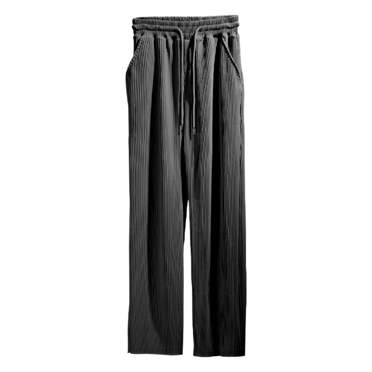 R&B | Dropping Gestreifte Hose mit hoher Taille und weitem Bein