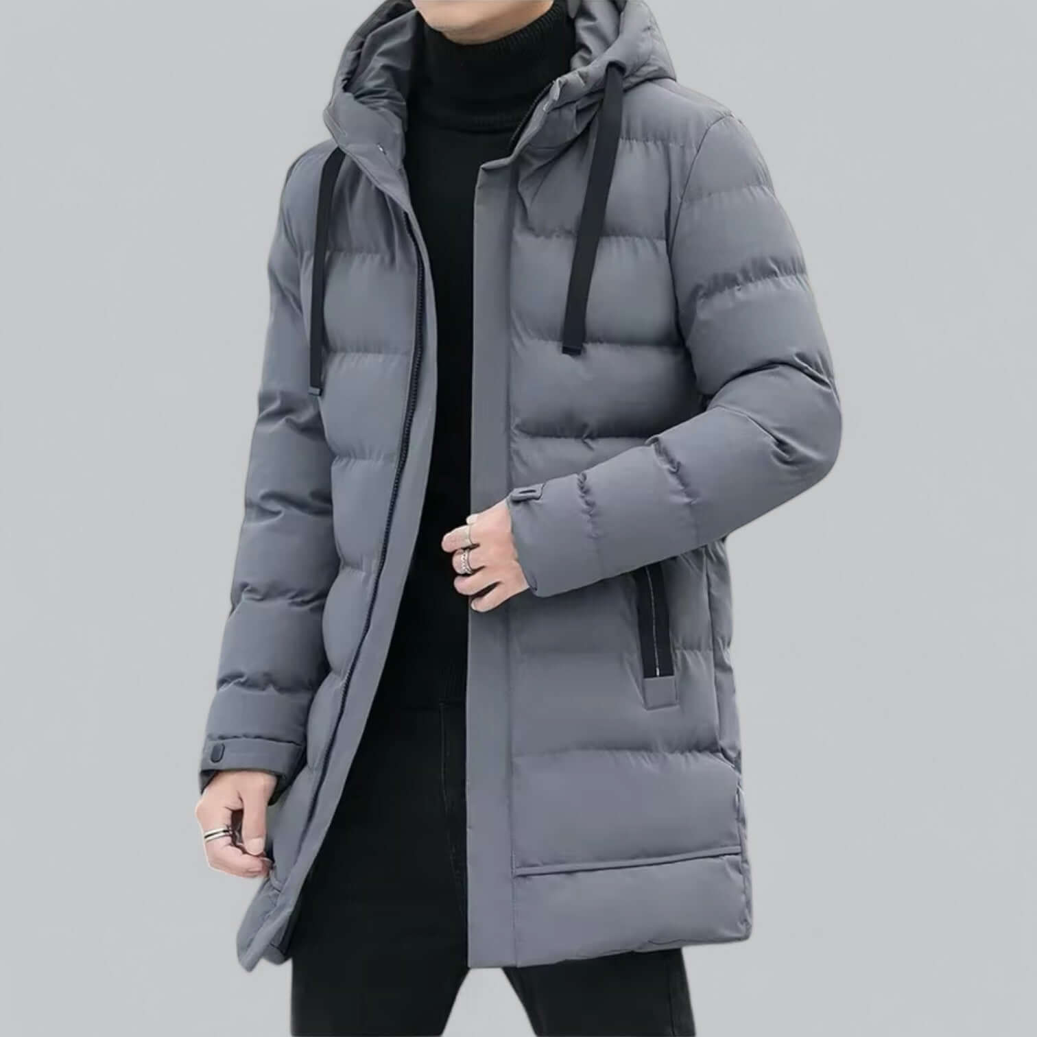 R&B | Lang geschnittene gepolsterte Winter Parka Jacke
