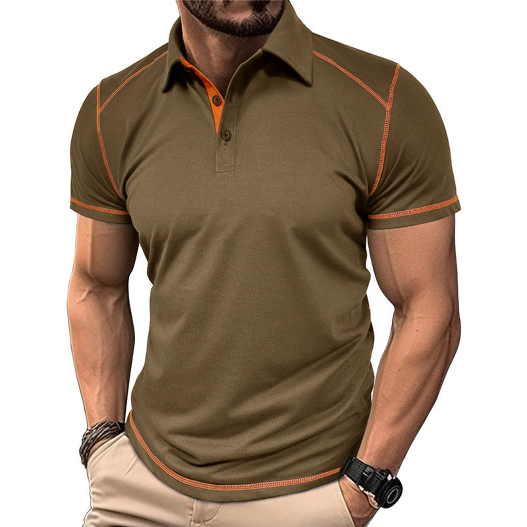 R&B | Kurzärmeliges Poloshirt zum Spleißen