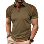 R&B | Kurzärmeliges Poloshirt zum Spleißen