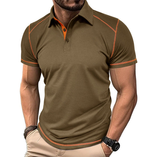 R&B | Kurzärmeliges Poloshirt zum Spleißen