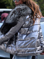 R&B | Damen-Fellkragenjacke mit Taschen