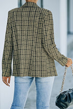 R&B | Karierter Doppelreiher Langarm-Blazer