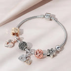 R&B Modisches Armband mit Strasssteinen und Blumen
