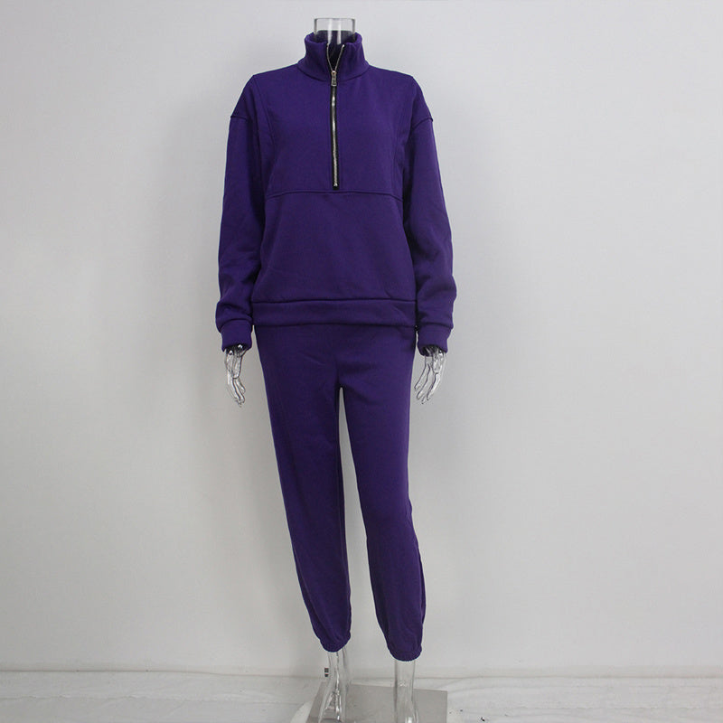 R&B | 2-Teiliges Zip-Hals-Set für Sportliche Eleganz