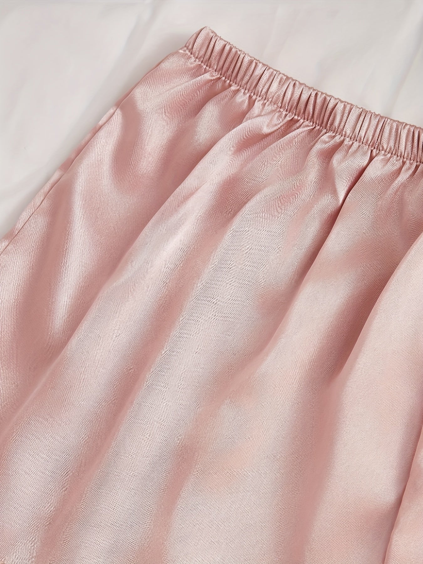 R&B | Satin 4-teiliger Pyjama-Set mit Spitzenbesatz für Frauen | Ideal für alle Jahreszeiten