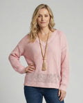 R&B | oversized Pullover mit V-Ausschnitt