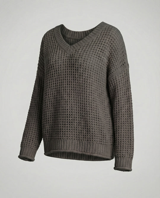 R&B | oversized Pullover mit V-Ausschnitt