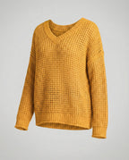 R&B | oversized Pullover mit V-Ausschnitt