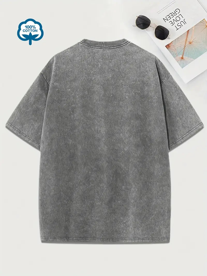 R&B | Baumwoll-T-Shirt mit Rundhalsausschnitt