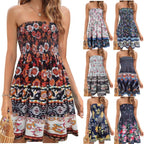 R&B | Bedrucktes Strandurlaub sexy Tube Top Kleid