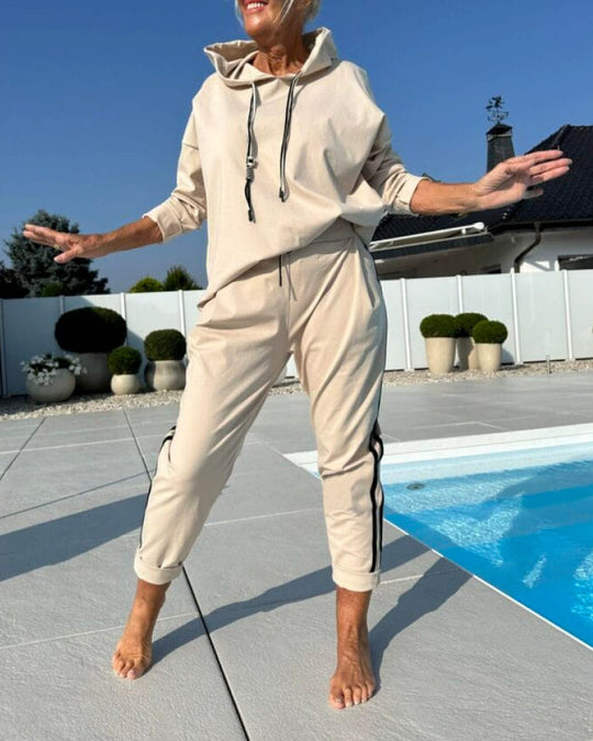 R&B | Zweiteilige Satz mit Damen Kapuzen Sweatshirt und Hosen