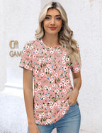 R&B | Plissee-T-Shirt mit Rundhalsausschnitt