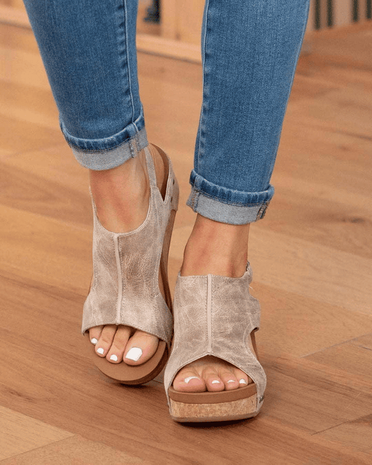 Schwarze PlateauSandalen R&B