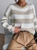 R&B | Bequemer Gestreifter Pullover