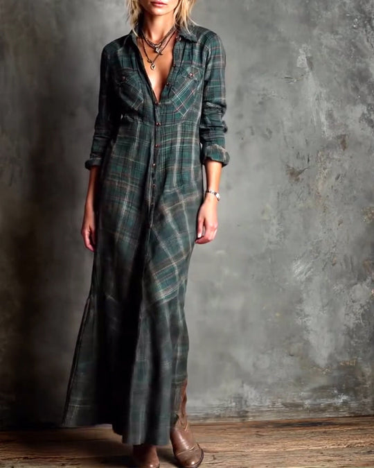 R&B | Kleid mit Revers und Karomuster