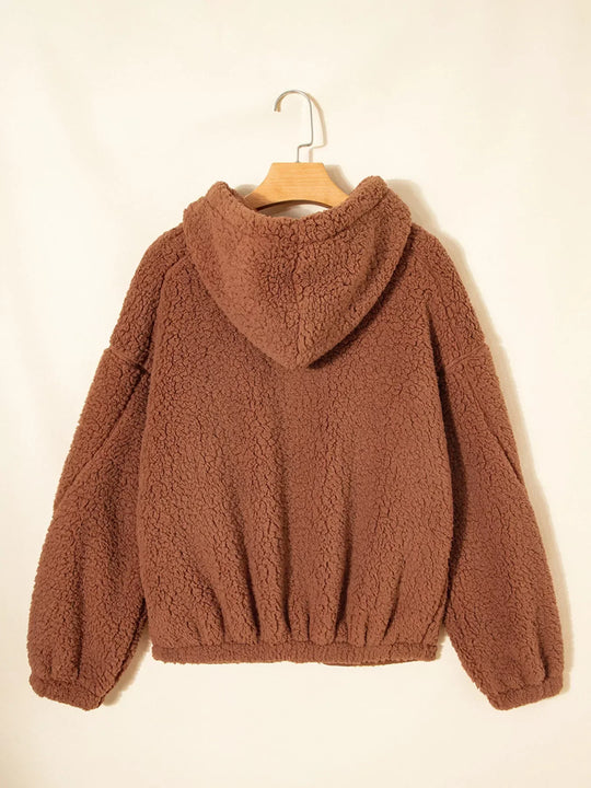 R&B | Damen Relaxed Fit Zip Up Teddyjacke