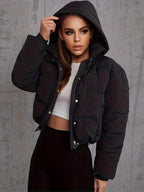 R&B | Taillierte Jacke mit Kapuze und Kordelzug für Frauen