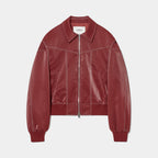 R&B | Übergroße Jacke mit Kontrastnähten Rot